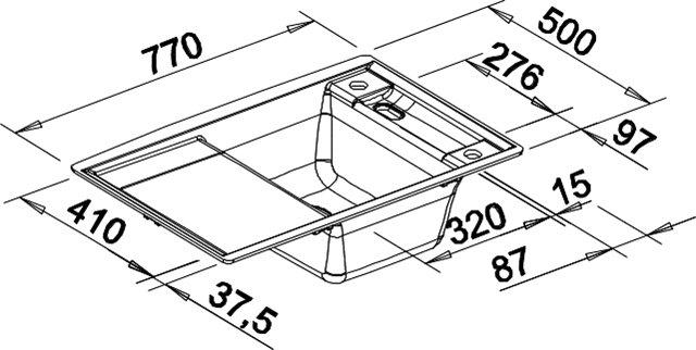Blanco Axia III 45 S-F k&oslash;kkenvask - Antracit