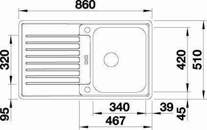 Blanco Classic PRO 45 S-IF k&oslash;kkenvask - Rustfrit st&aring;l
