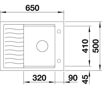 Blanco Elon 45S k&oslash;kkenvask - Antracit