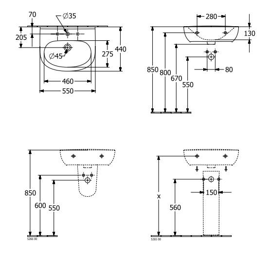 V&B O.novo halvs&oslash;jle, hvid
