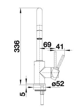 Blanco Mida k&oslash;kkenarmatur - Sort mat