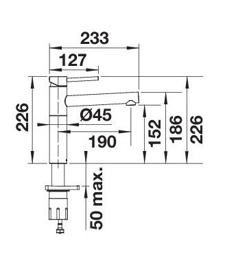 Blanco Alta II k&oslash;kkenarmatur - Vulkangr&aring;