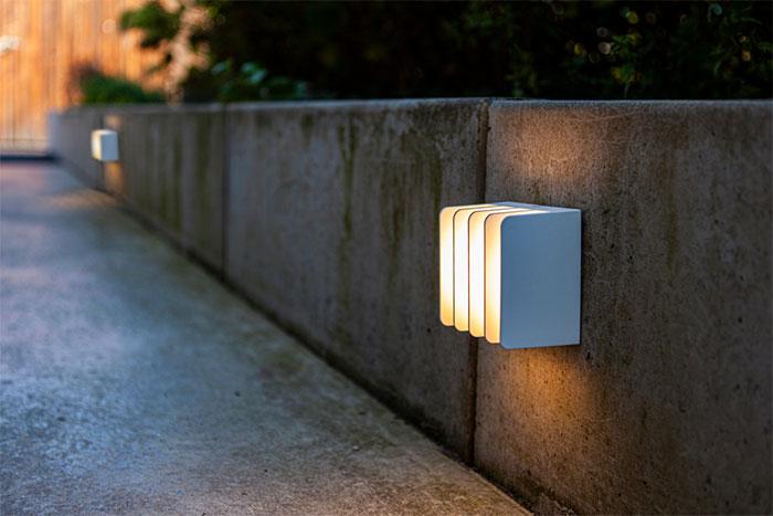 Lutec Modern Gridy udendørslampe til væg - Vendbar Lutec Modern Gridy udendørslampe til væg - Vendbar