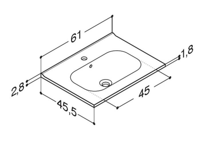 Dansani Kantate 60 m&oslash;belvask - 1 hanehul