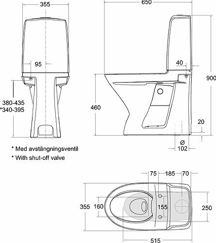 Ifö Spira gulvtoilet 6261 m/Rimfree og Ifö Clean - Høj model Ifö Spira gulvtoilet 6261 m/Rimfree og Ifö Clean - Høj model