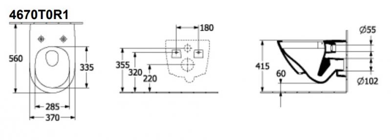 V&B Subway 3.0 v&aelig;gh&aelig;ngt toilet m/TwistFlush og s&aelig;de m/softclose