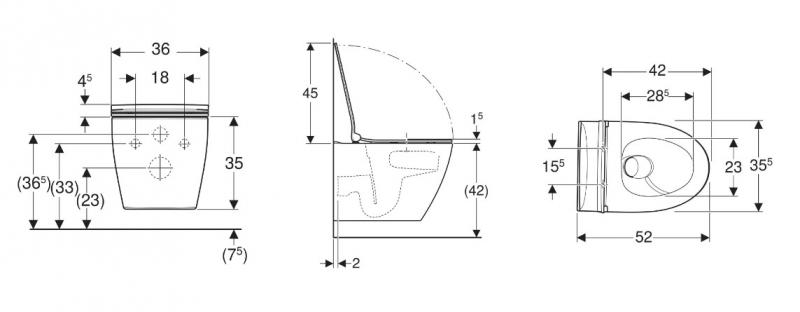 Ifö Spira Art væghængt toilet m/TurboFlush, Ifö Clean og sæde m. SoftClose Ifö Spira Art væghængt toilet m/TurboFlush, Ifö Clean og sæde m. SoftClose