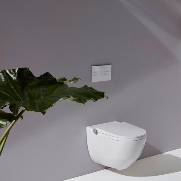 Laufen Riva Duschtoilet - rimless og LCC - Inkl. s&aelig;de