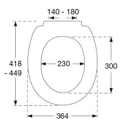Pressalit 716 toiletsæde - Hvid Pressalit 716 toiletsæde - Hvid