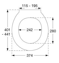 Pressalit 722 toilets&aelig;de m/ soft close - Hvid