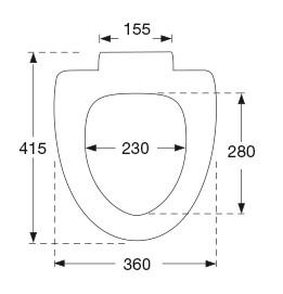Pressalit Cera+ toilets&aelig;de m/Soft close - Hvid