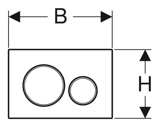 Geberit Sigma 20 Round betjeningsplade easy-to-clean-belagt - Mat hvid/krom