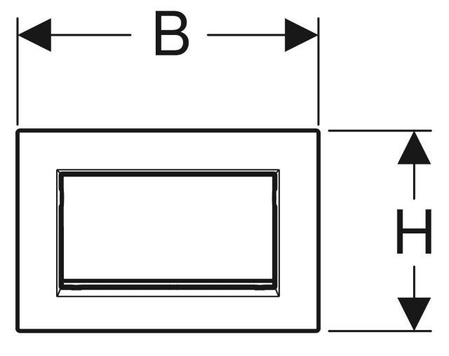 Geberit Sigma 10 Square skyl-stop-skylning - hvid/krom
