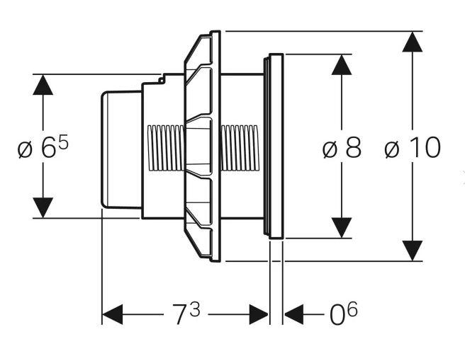 Geberit Omega01 Remote trykknap til pladev&aelig;g - Krom
