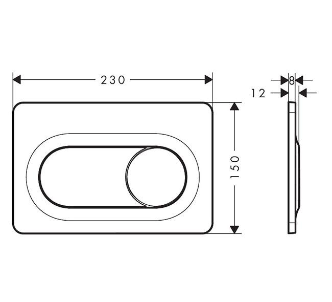 hansgrohe iFrame Original S betjeningsplade - Krom