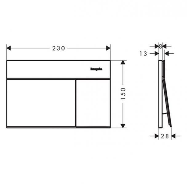 hansgrohe iFrame Element E betjeningsplade - Mat sort