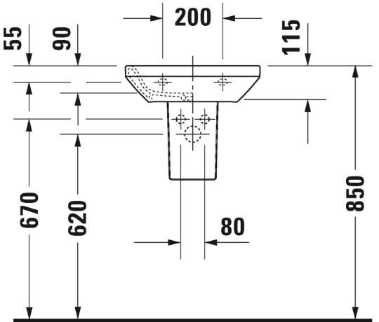Duravit DuraStyle 45 håndvask t/væg - Uden overløb Duravit DuraStyle 45 håndvask t/væg - Uden overløb