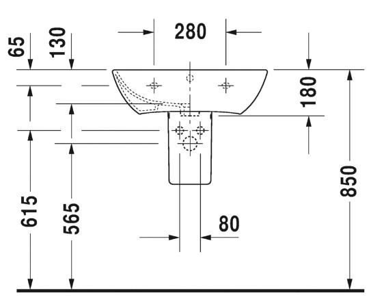 Duravit ME by Starck 60 håndvask t/væg Duravit ME by Starck 60 håndvask t/væg