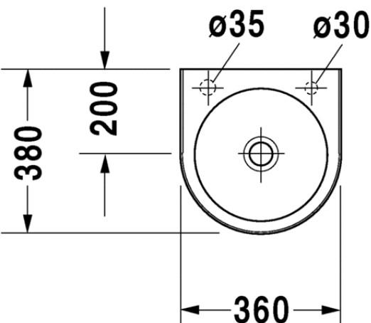 Duravit Architec 36 h&aring;ndvask t/v&aelig;g
