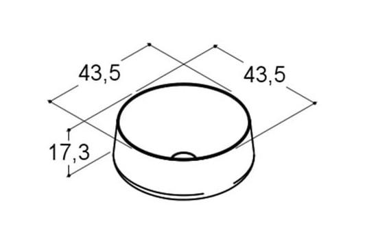 Dansani Globe 45 fritstående bowlevask - Uden overløb Dansani Globe 45 fritstående bowlevask - Uden overløb