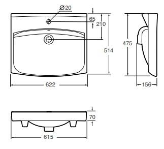If&ouml; Spira 60 m&oslash;belvask - 1 hanehul - If&ouml; Clean