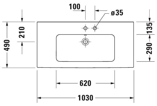 Duravit ME by Starck 1030 m&oslash;belvask