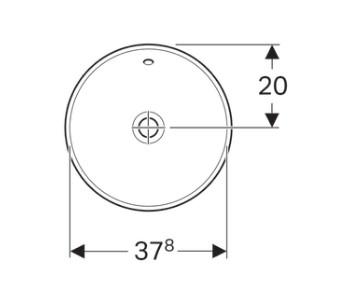 Geberit Variform &Oslash;40 h&aring;ndvask t/nedf&aelig;ldning - Med overl&oslash;b