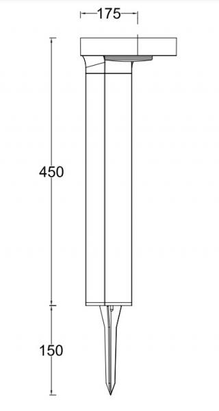 Lutec Diso Solar udend&oslash;rs standerlampe m/solceller - Gr&aring;
