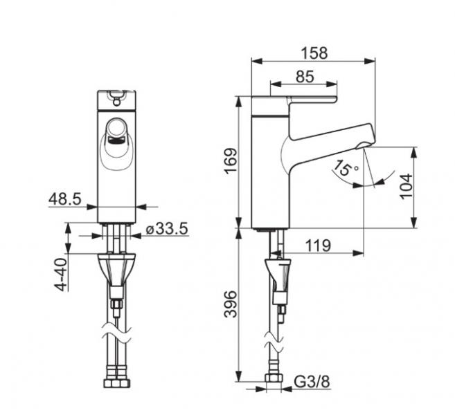 Oras Inspera 3010F h&aring;ndvaskarmatur - Krom