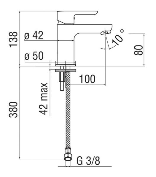 Alterna Image H&aring;ndvaskarmatur u/ bundventil - Krom