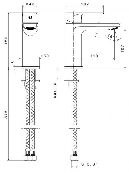 Cass&oslash;e Newform Fan h&aring;ndvaskarmatur - Krom