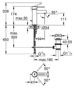 Grohe Essence New håndvaskarmatur m/løft-op bundventil og EcoJoy - Krom Grohe Essence New håndvaskarmatur m/løft-op bundventil og EcoJoy - Krom