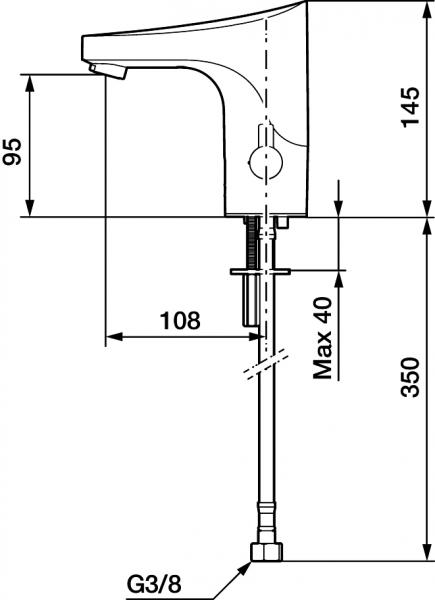 FM Mattsson 9000E Tronic håndvaskarmatur med temperaturregulering FM Mattsson 9000E Tronic håndvaskarmatur med temperaturregulering