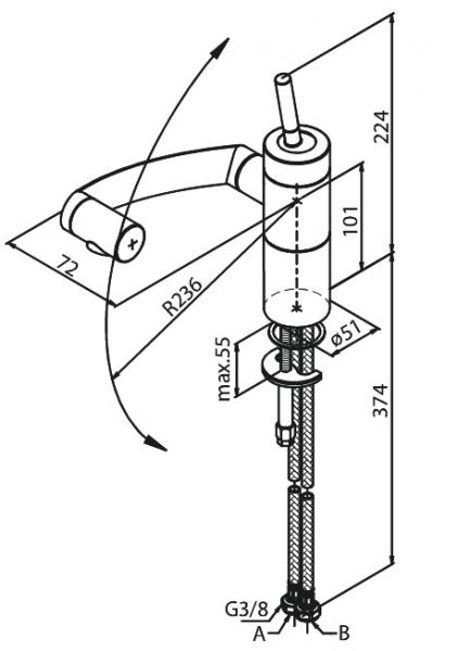 Damixa Arc k&oslash;kkenbatteri - Krom