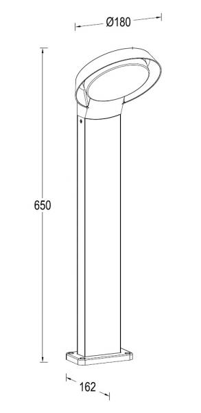 Lutec Architectural Polo udendørs standerlampe - Mørk grå Lutec Architectural Polo udendørs standerlampe - Mørk grå