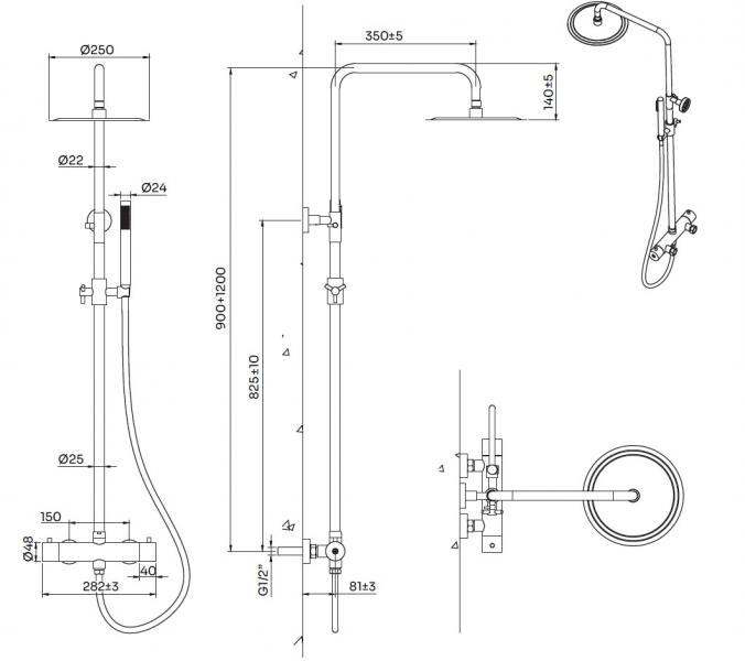 Lavabo Argo & Mira RS komplet pakke til badeværelset - Rustfrit stål Lavabo Argo & Mira RS komplet pakke til badeværelset - Rustfrit stål