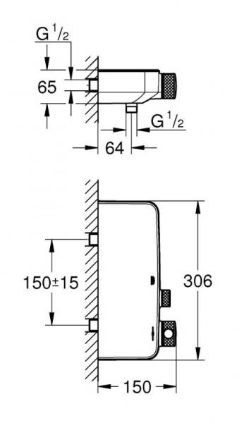 Grohe SmartControl termostatbatteri - Krom Grohe SmartControl termostatbatteri - Krom