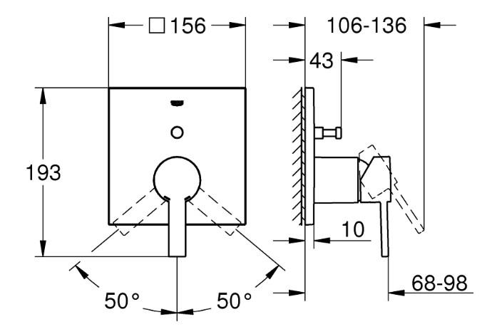 Grohe Allure indbygningsarmatur til kar/brus Grohe Allure indbygningsarmatur til kar/brus