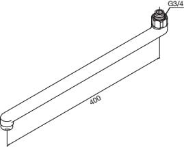 SVINGTUD DAMIXA S-TUD FLAD 400MM SVINGTUD DAMIXA S-TUD FLAD 400MM