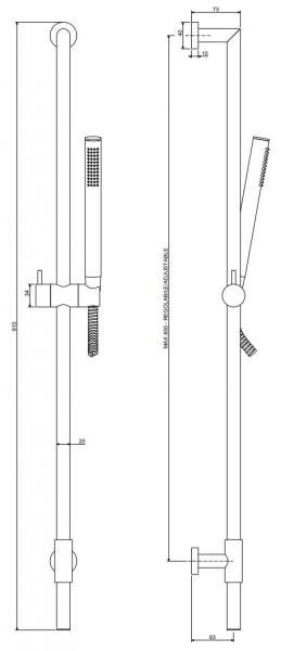 Lavabo Aldo bruses&aelig;t - Massiv messing