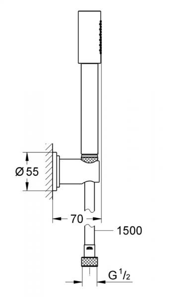 Grohe Sena håndbrusersæt - Krom Grohe Sena håndbrusersæt - Krom