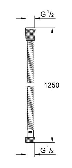 Grohe RelexaFlex New metal bruseslange 1,25 m Grohe RelexaFlex New metal bruseslange 1,25 m