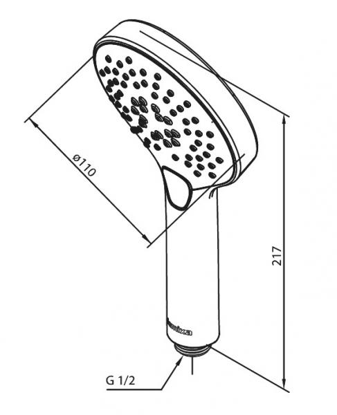 Damixa Silhouet h&aring;ndbruser - Krom