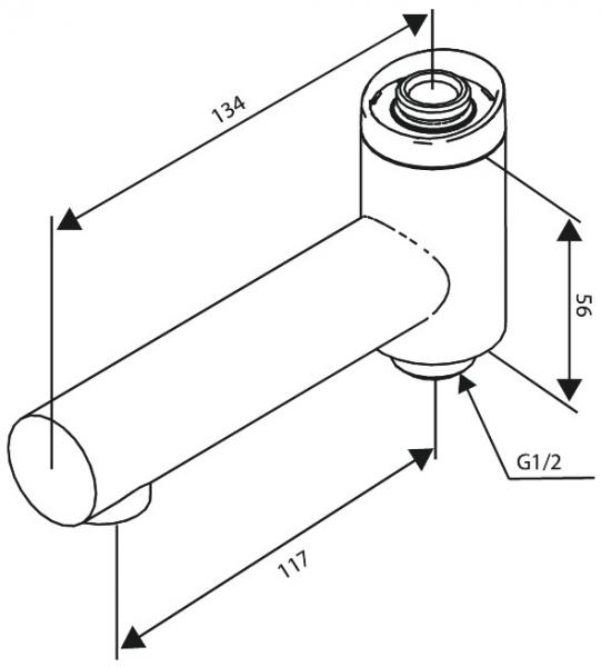 Damixa Iris svingtud til termostat m/omskifter - Steel Damixa Iris svingtud til termostat m/omskifter - Steel