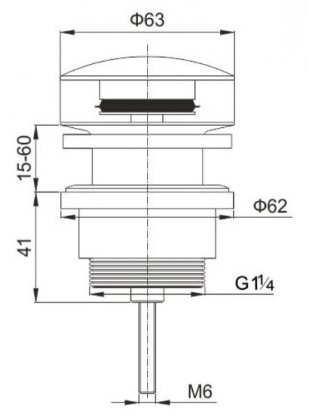 Lavabo Luna pop-up bundventil - Mat hvid