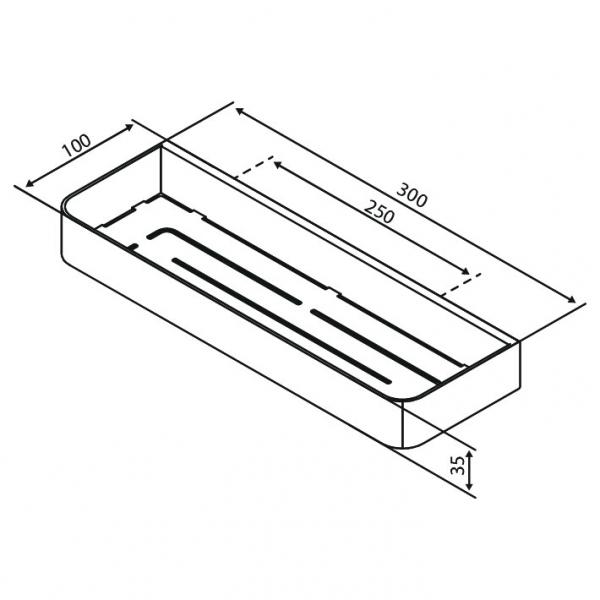 Damixa Zen brusehylde - B&oslash;rstet kobber