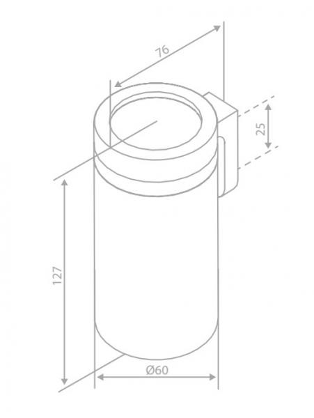 Damixa Zen tandkrus t/bord eller v&aelig;g - Mat sort