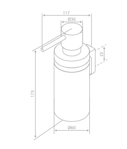 Damixa Zen sæbedispenser t/væg eller bord - Mat sort Damixa Zen sæbedispenser t/væg eller bord - Mat sort