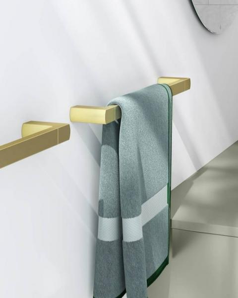 Gustavsberg Square h&aring;ndkl&aelig;destang 45 cm - B&oslash;rstet messing