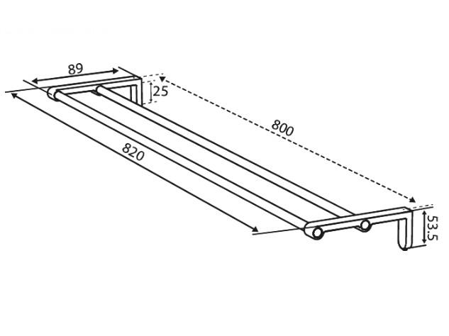 Damixa Zen dobbelt håndklædestang 800 mm - Krom Damixa Zen dobbelt håndklædestang 800 mm - Krom